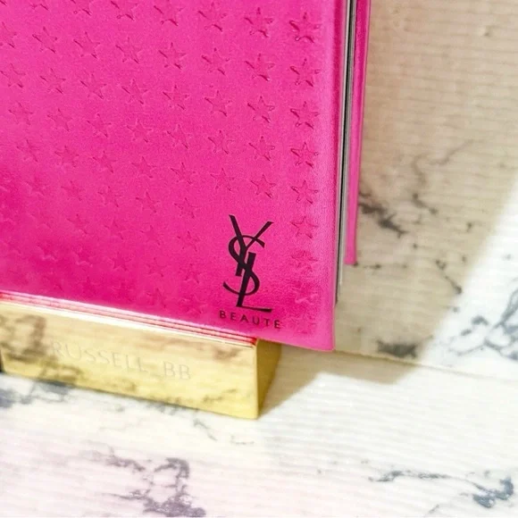 YSL Beauté Hot Pink Star-Embossed Notebook NIP - Picture 6 of 8